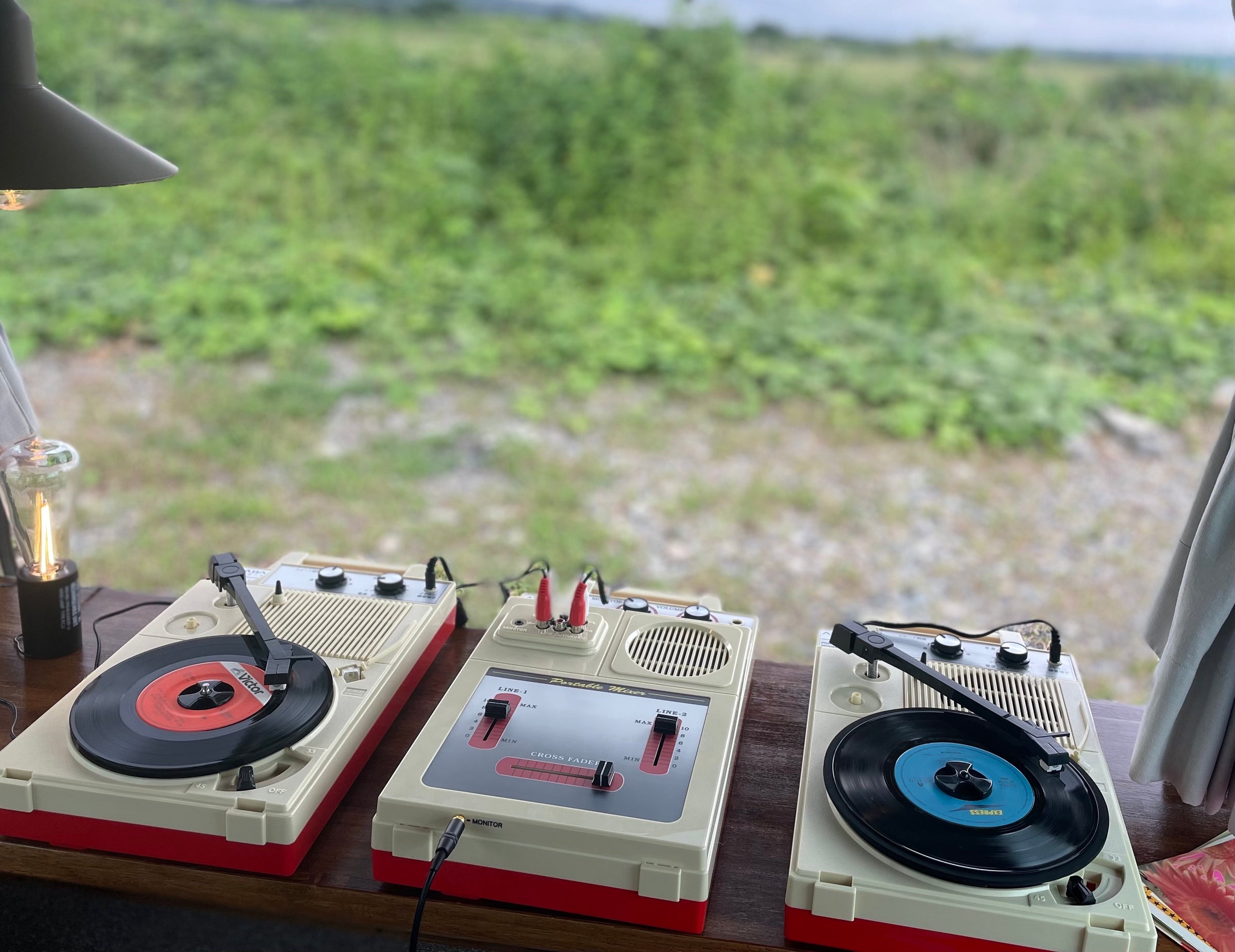 DJセット】レコードプレーヤー2台＋ミキサー1台 GP-N3R／GMX-N3